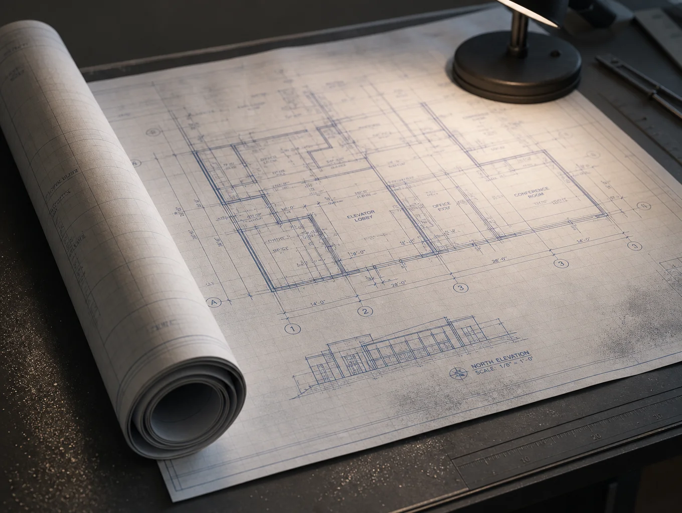 Architectural blueprint of a real estate development